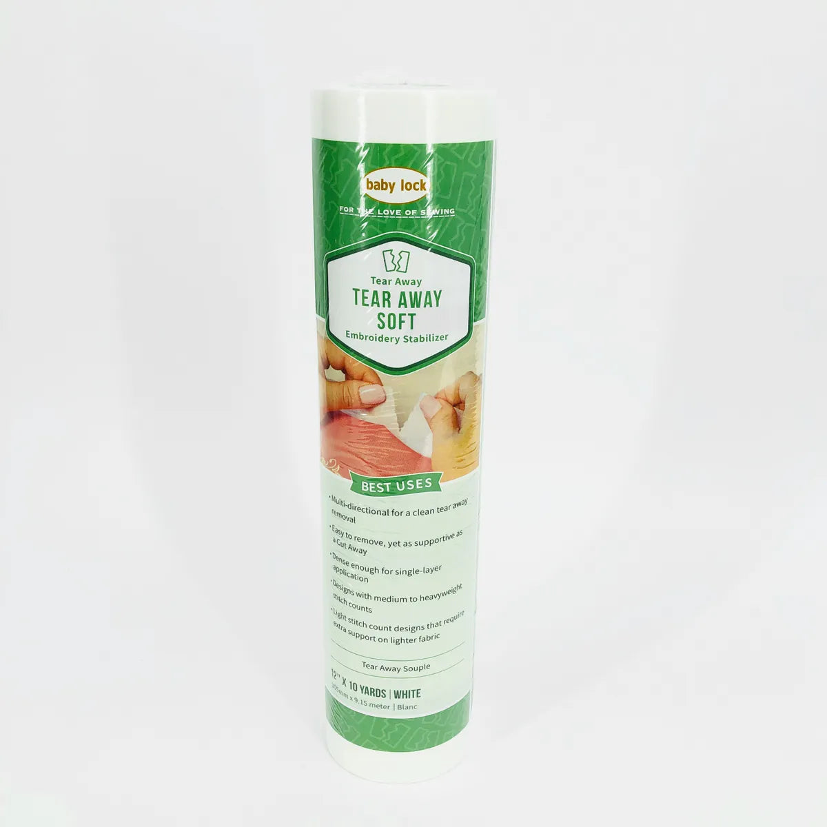 Baby Lock  Tear Away, Soft, Heavy Weight Stabilizer, 1.8 oz, 12 in x 10 yd