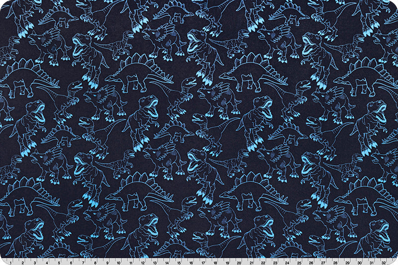 Shannon Fabrics Dino Cloud Cuddle® Electric Blue