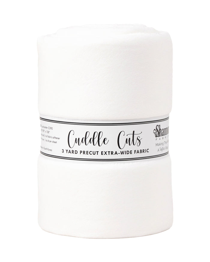 3 Yard Cuddle® 110" Wide Cut White - Shannon Fabrics