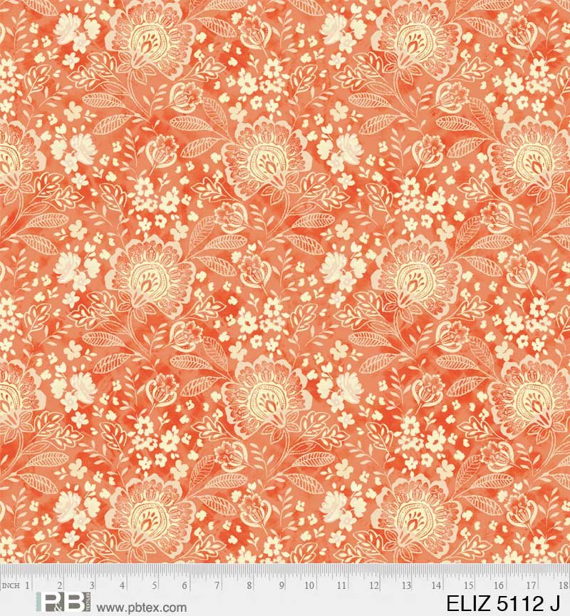Elizabeth 108" Wide Backing Coral - P&B Textiles
