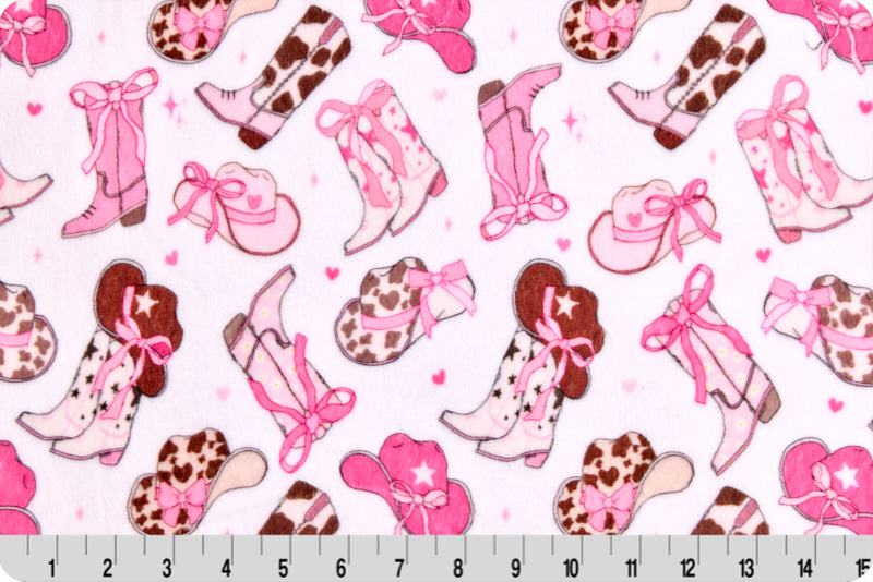 Fancy Boots Digital Cuddle® Hot Pink - Shannon Fabrics