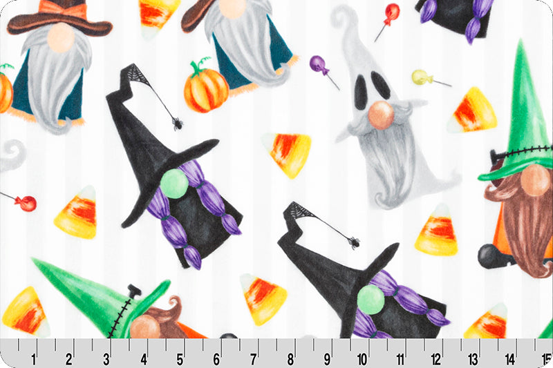 Shannon Fabrics Ghastly Gnomes Digital Cuddle® Snow