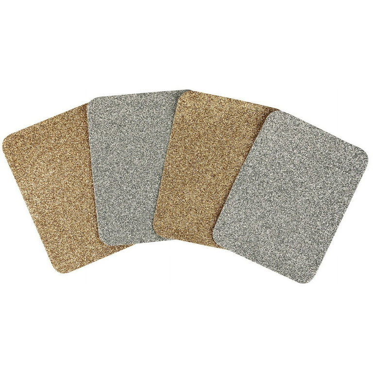 Iron-On Silver/Gold Glitter Patch Set of 4 Singer