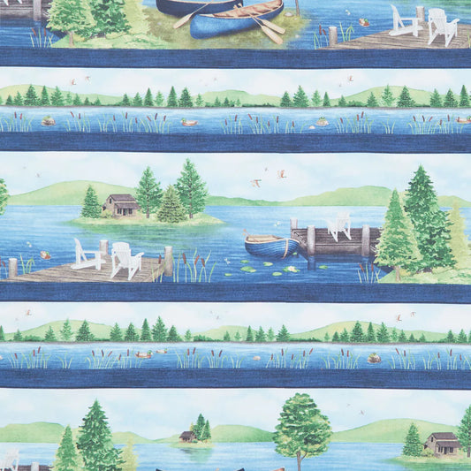 Lake Front Repeating Stripe Multi - Wilmington Prints