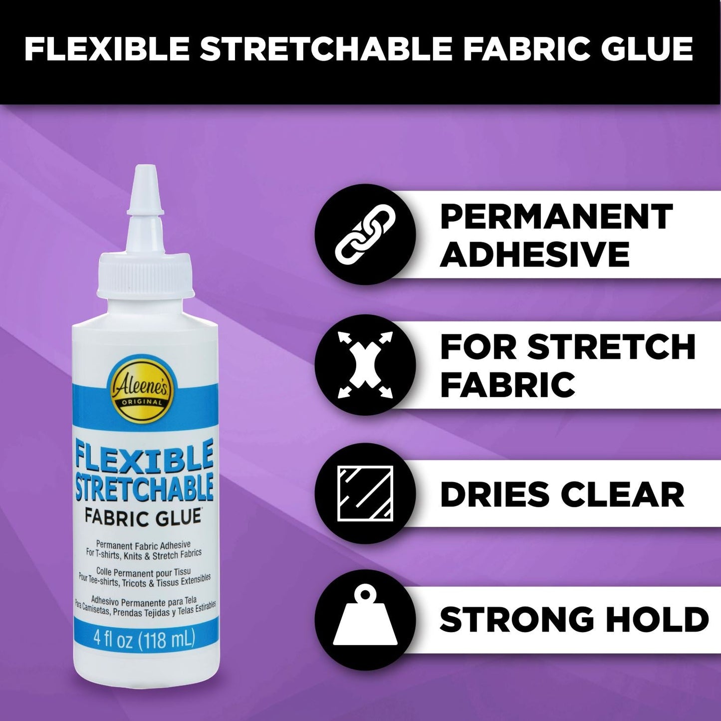 Aleene's Original Flexible Stretchable Fabric Glue 4oz.