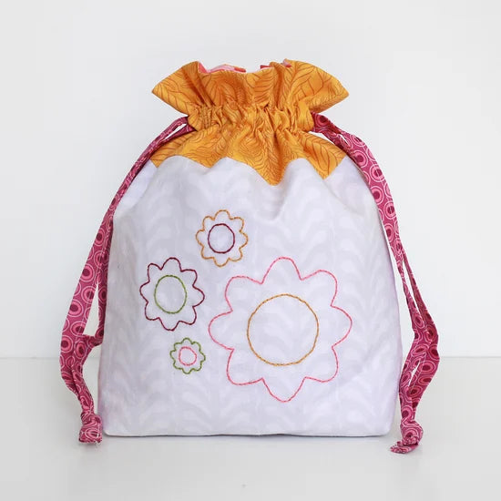 Lined Drawstring Bag Expansion Pattern - Jeni Baker
