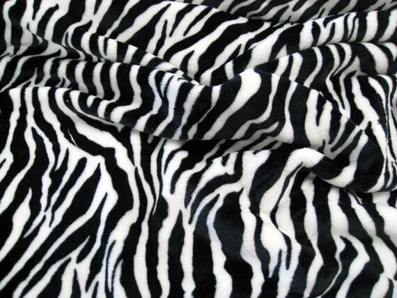 End of Bolt Luxe Cuddle®Baby Zebra Black/Snow - Shannon Fabrics