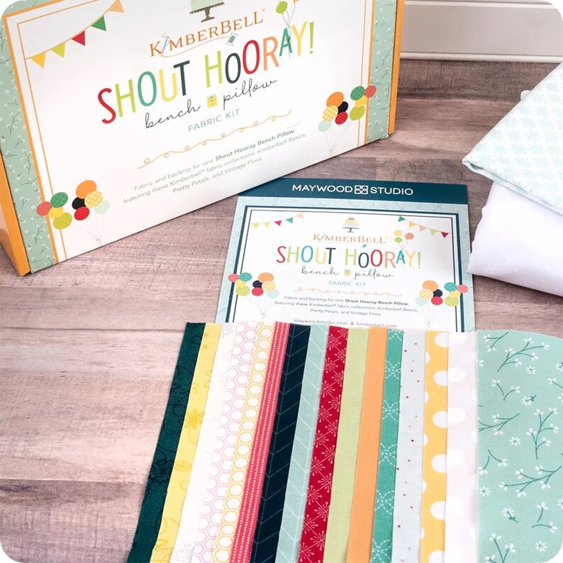 Shout Hooray Bench Pillow Fabric Kit - Kimberbell