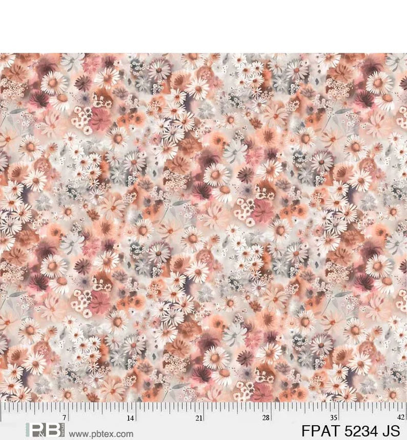 Flower Patch 108" Dusky Pink - P&B Textiles