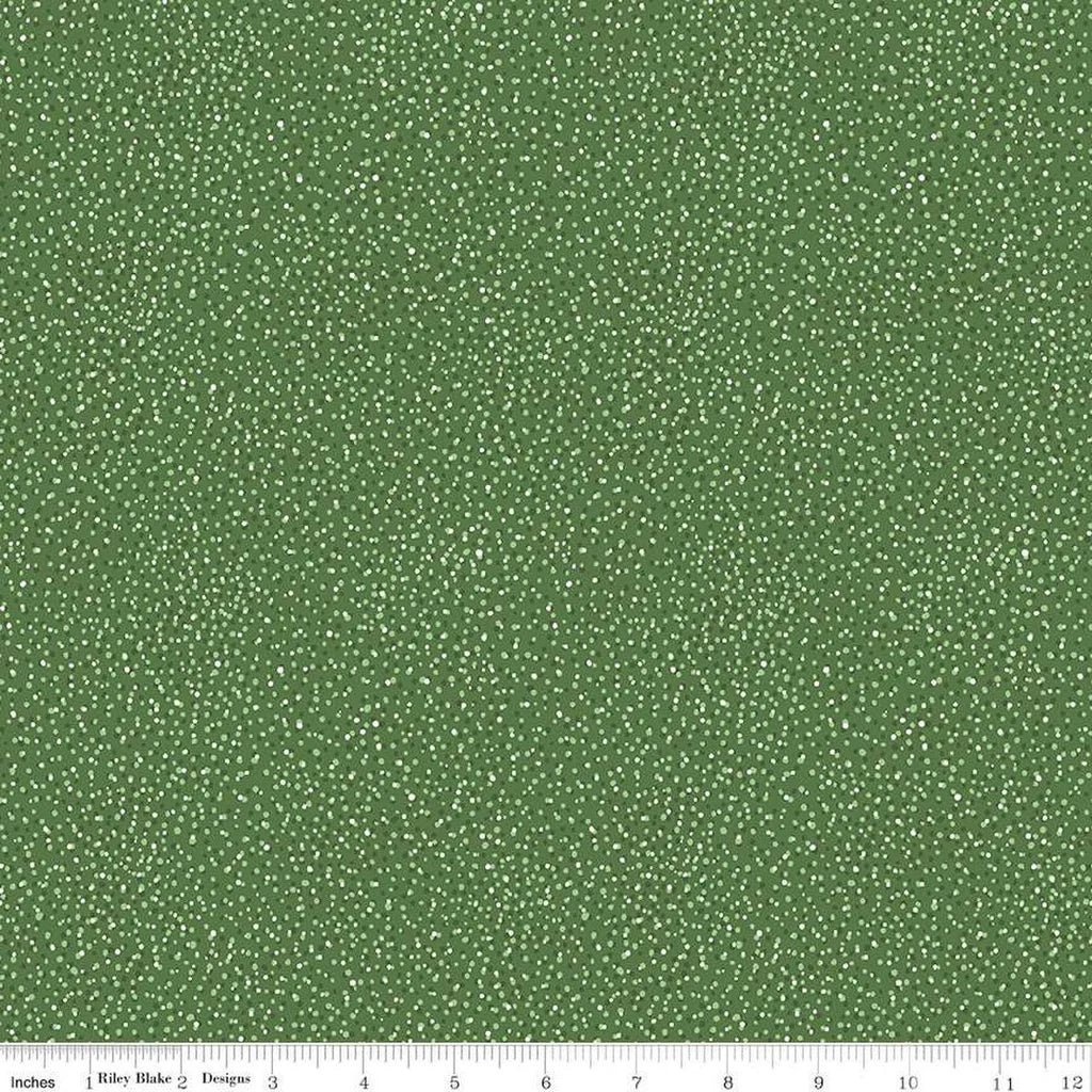 Snow Leopard Flurry Holly Flannel - Riley Blake Designs