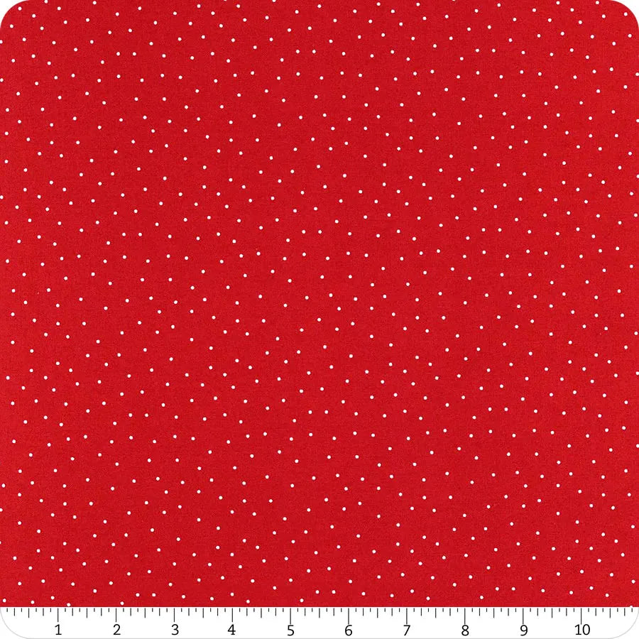 Red & Small White Dots - Kimberbell Basics / Maywood Studio