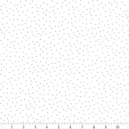 White & Small Red Dots - Kimberbell Basics / Maywood Studio