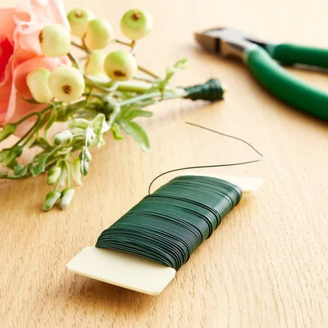 Panacea 22 Gauge Green Floral Wire