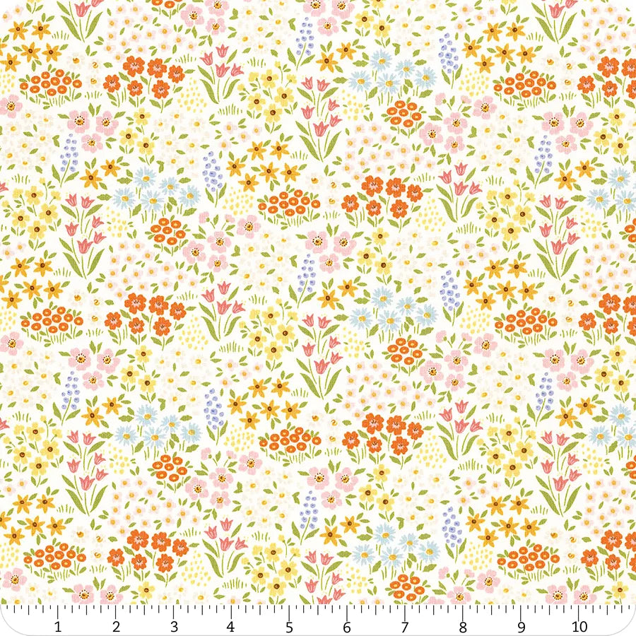 Little Darlin' Floral Fields Cream - Riley Blake Designs