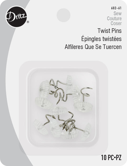 Dritz Twist Pins Clear 10ct