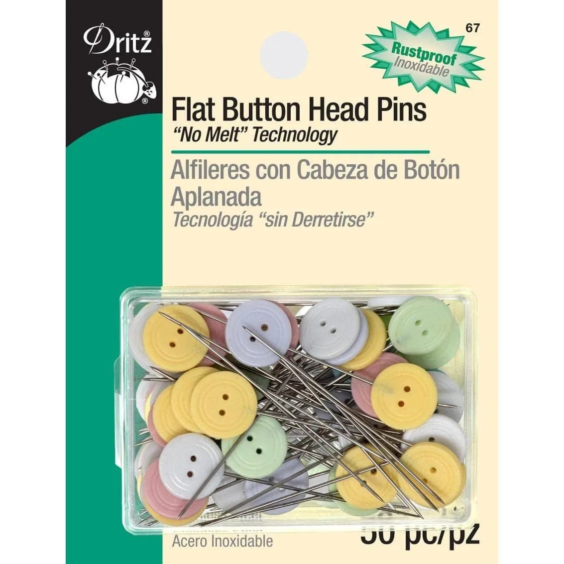 Dritz Button Head Pins 50 Ct.