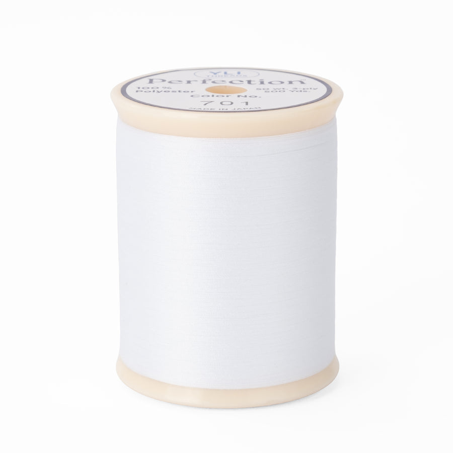YLI Perfection Spool Thread, 50 w., 3-ply, 500yds # 701 Snowball