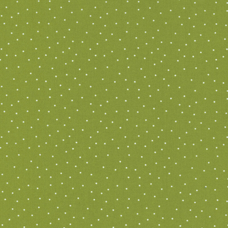 Green & Small White Dots - Kimberbell Basics / Maywood Studio