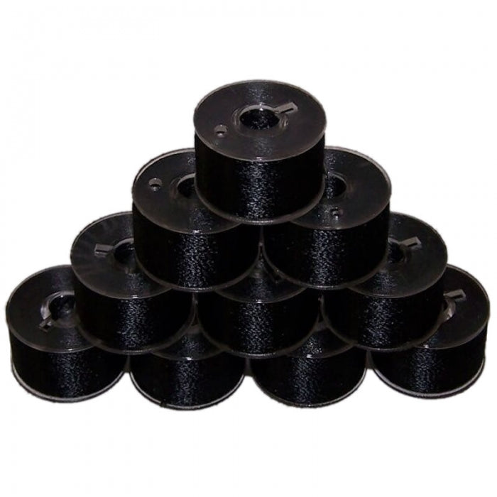 Pre-Wound Class 15 Bobbins Black 12pk.
