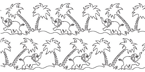 Oliver's Elephant - Golden Threads Pantograph Pattern