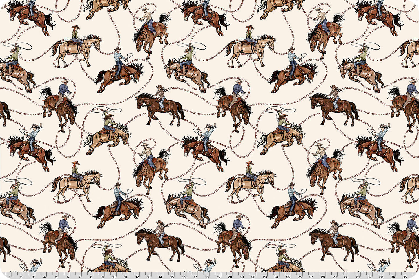 Echoes of the Range Saddle Ranch Quilting Cuddle® Natural - Shannon Fabrics