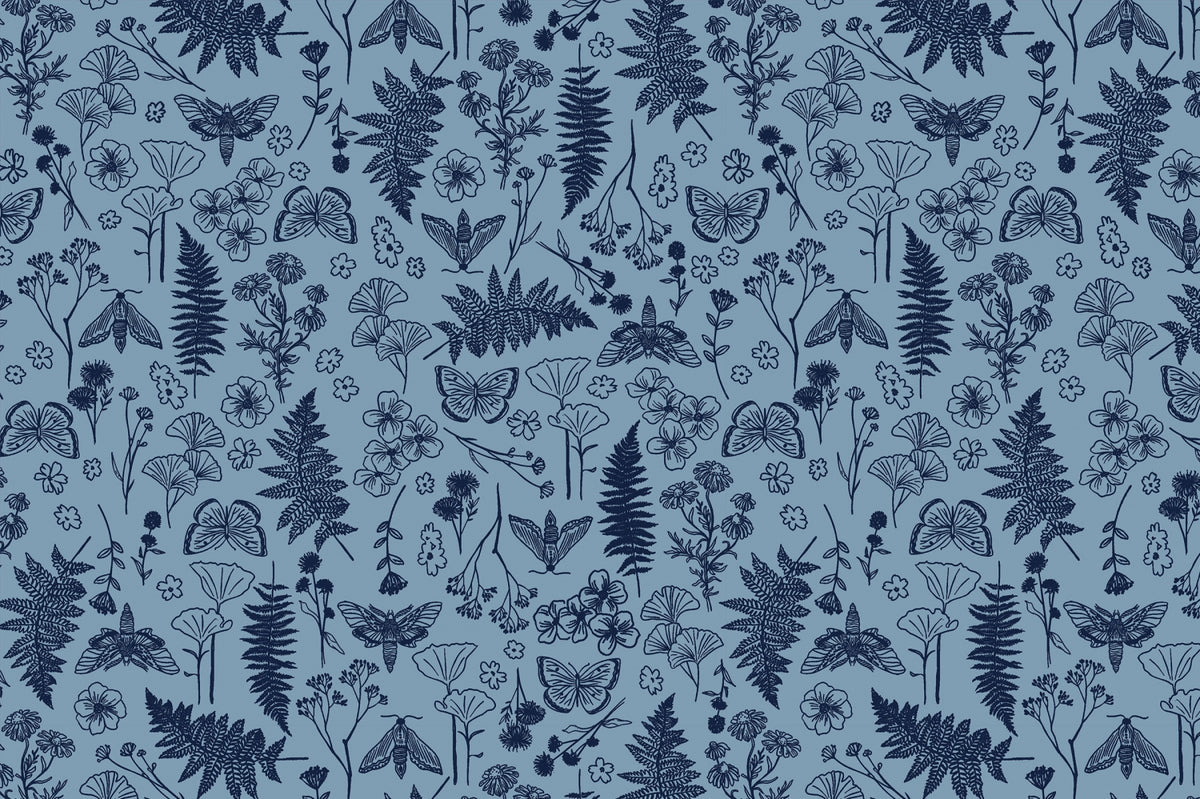 Whispering Blooms Faegrove Quilting Cuddle® Blue - Shannon Fabrics