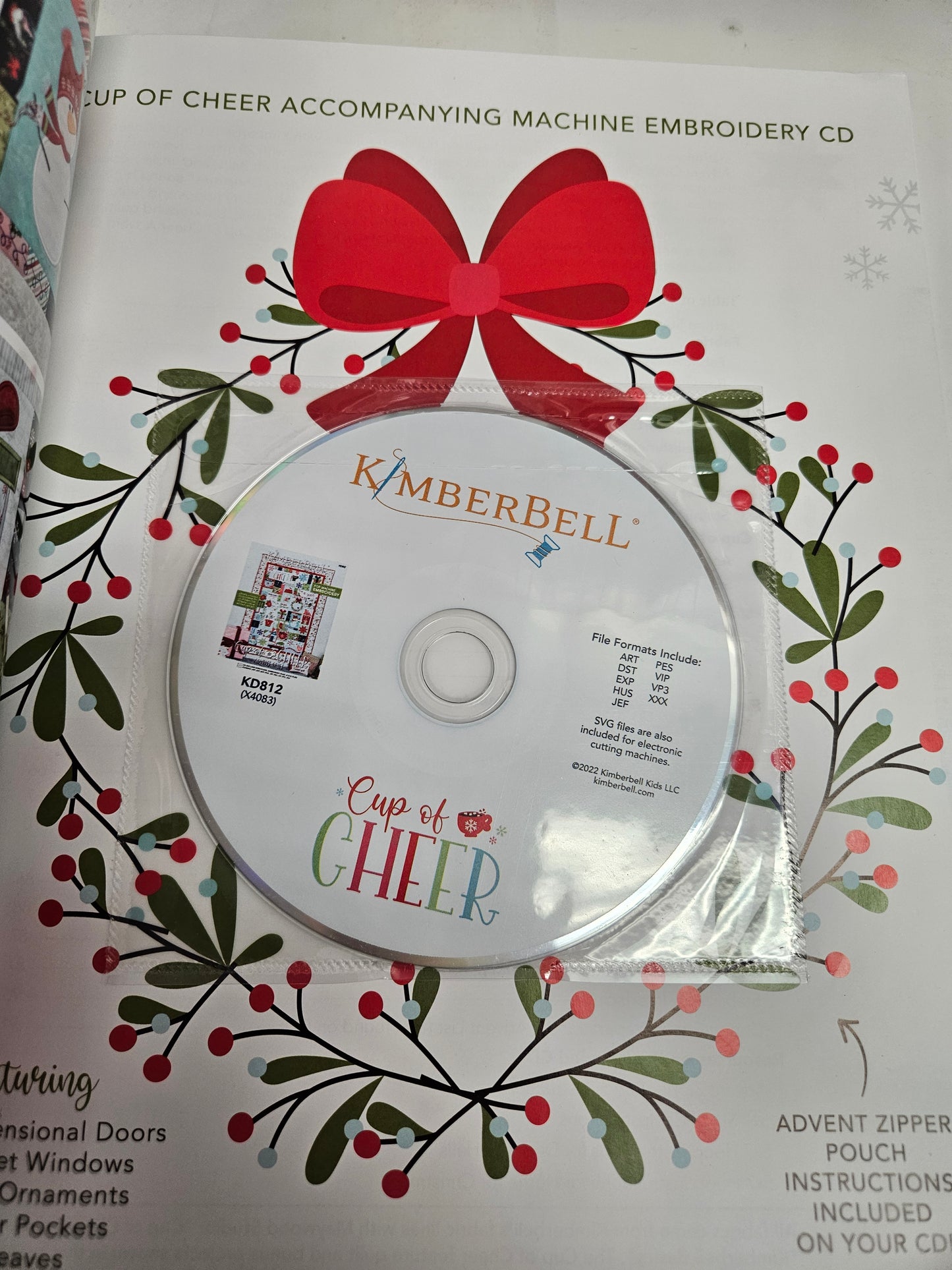 Kimber Bell Cup Of Cheer Advent Quilt Book/Pattern CD