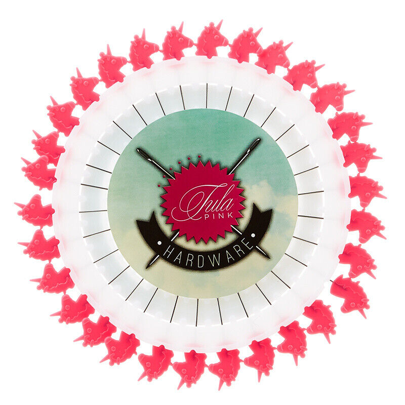 Tula Pink 2 inch Unicorn Head Straight Pins - 30 CT