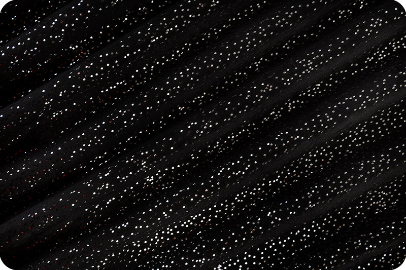 Shannon end of bolt cut SCGLITTER BLACK/SILVER 2YD CUT