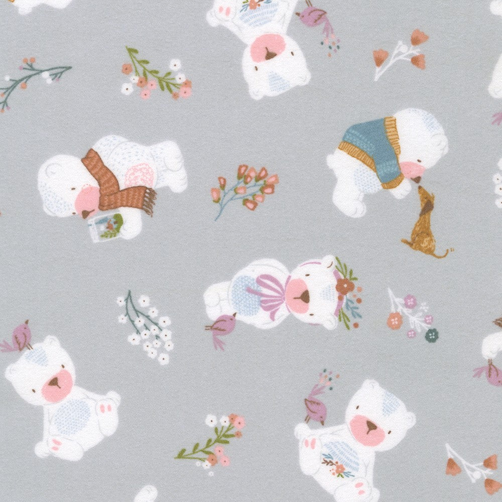 Haze Bears Winter Days Flannel Robert Kaufman