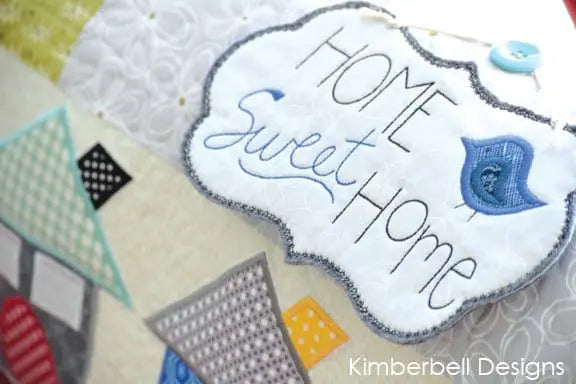 Kimberbell Home Sweet Home Bench Pillow, Machine Embroidery