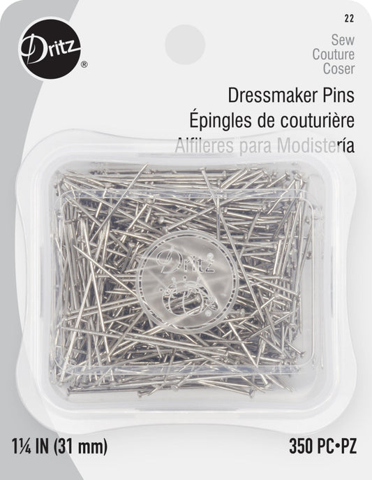 Dritz 1-1/4" Dressmaker Pins Nickel
