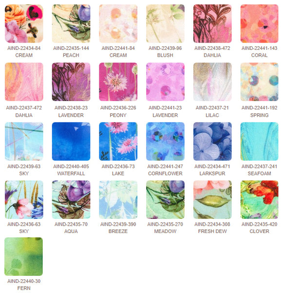Misty Garden 5" Charm Squares