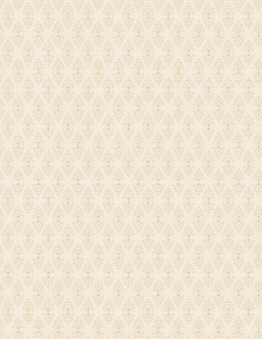 Circle Weave Tan Lockwood Manor by Wilimington Prints - Sold By The 1/4