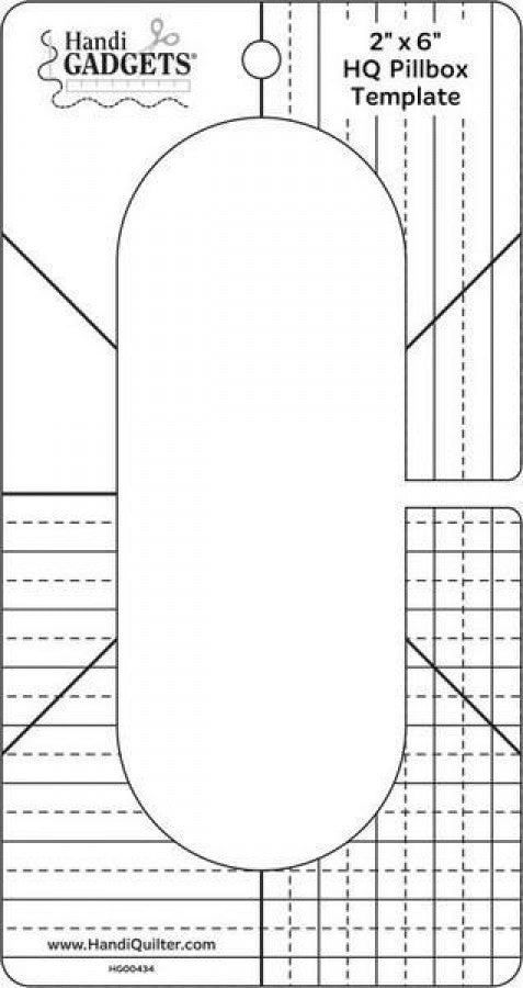 Handi Quilter Pill Box Template 2" x 6"