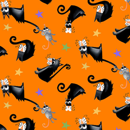 BOO! With Glow Henry Glass Fabrics - Sold By 1/4 Yard