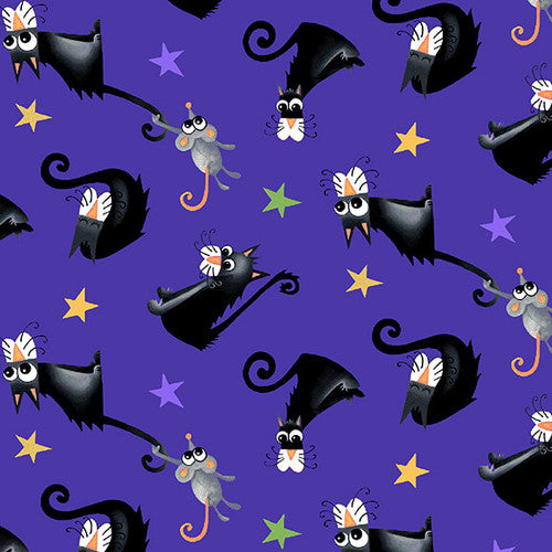 BOO! With Glow Henry Glass Fabrics - Sold By 1/4 Yard