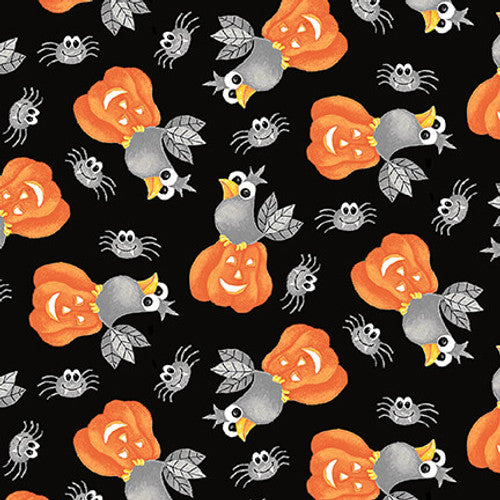 BOO! With Glow Henry Glass Fabrics - Sold By 1/4 Yard