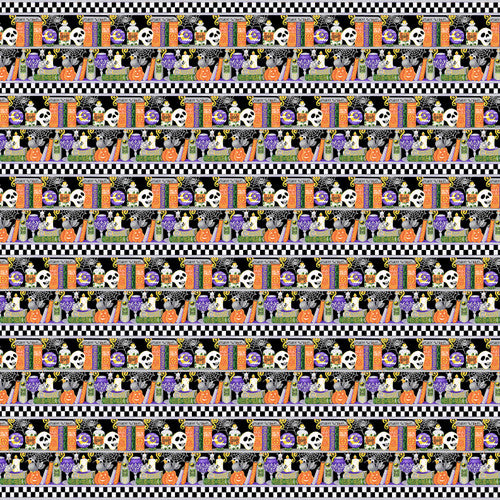 BOO! With Glow Henry Glass Fabrics - Sold By 1/4 Yard