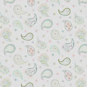 Wilmington Prints Blissful Paisley Contour White 27648-173