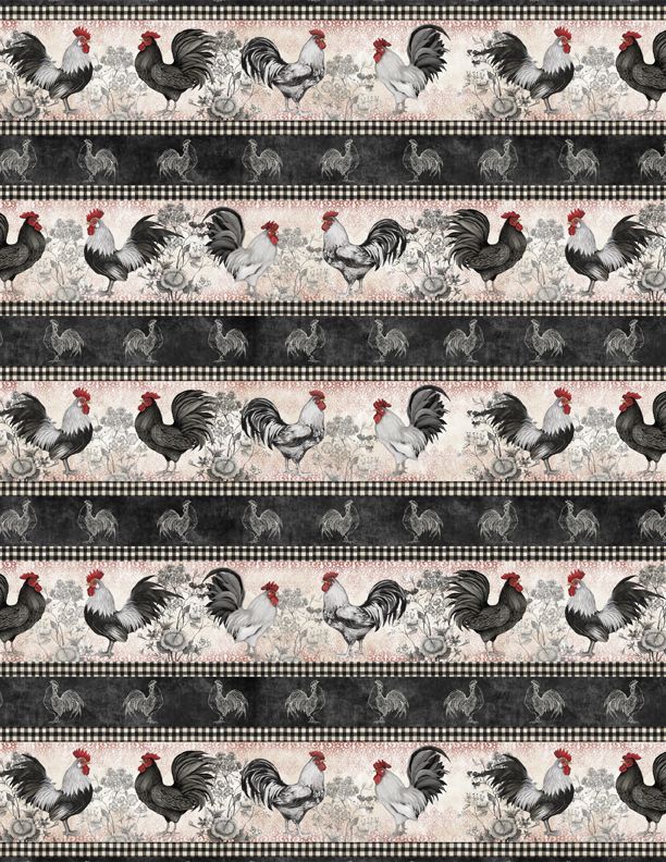 Proud Rooster by Wilimington Prints - Sold By The 1/4