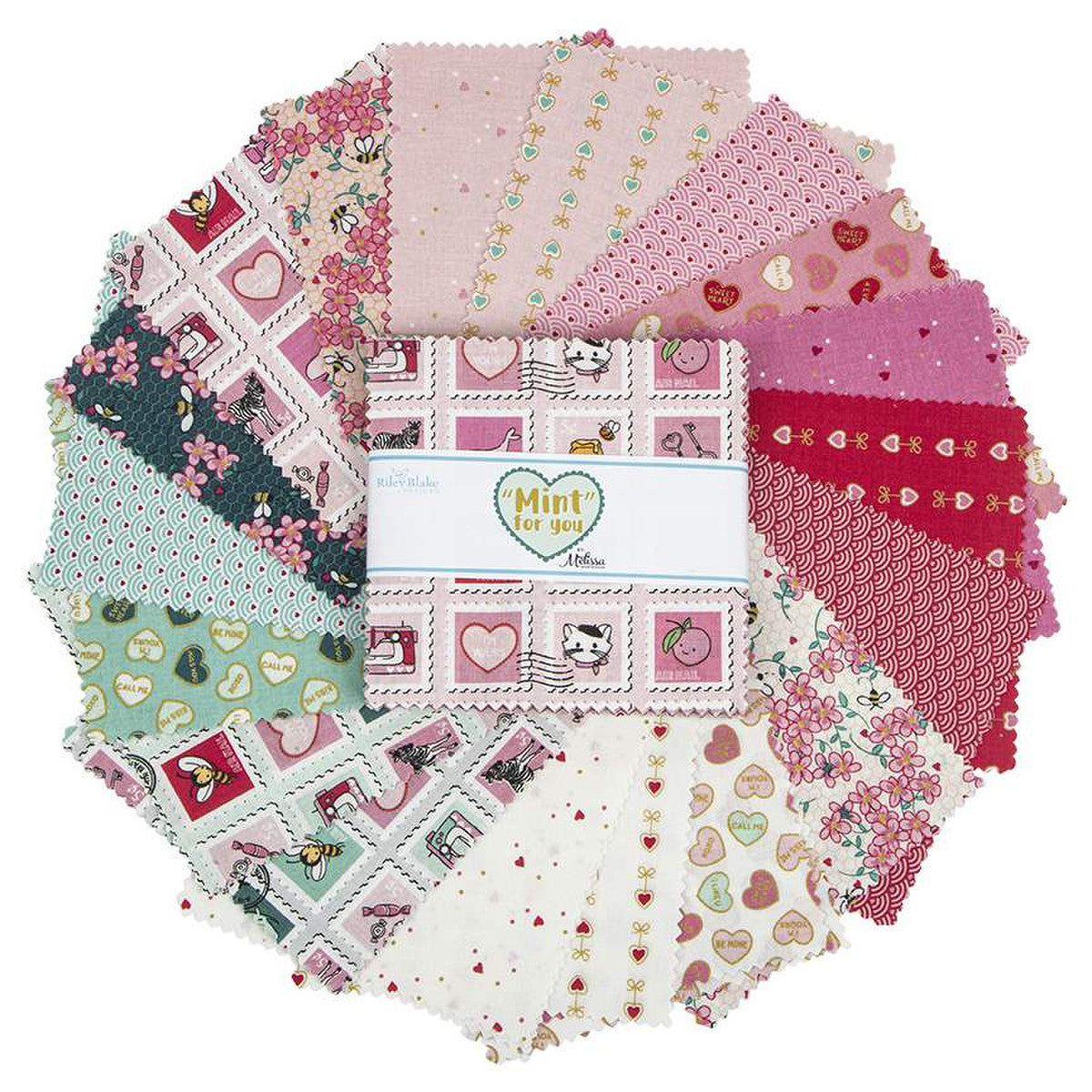 Mint For You 5in Stacker, 42pcs by Riley Blake
