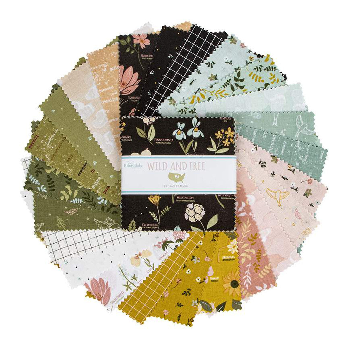Wild And Free 5in Stacker, 42pcs by Riley Blake