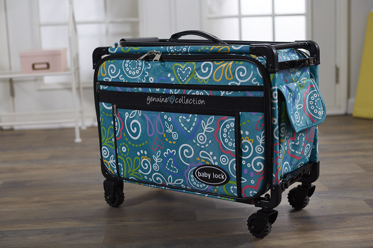 Baby Lock Genuine Collection Machine on Wheels Blue Floral 22"