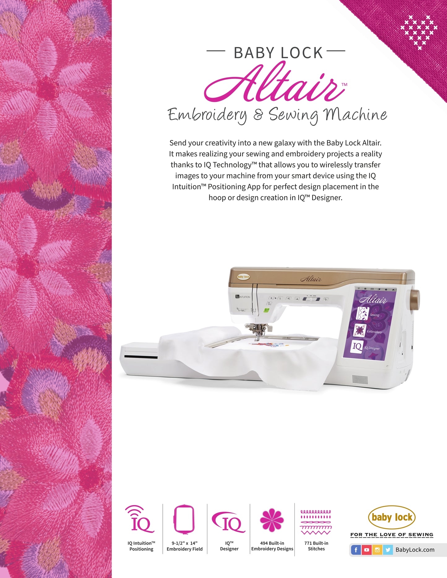 Baby Lock Altair 2 Sewing and Embroidery Machine