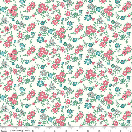 Carol Cloud Vintage Bee by Riley Blake - Sold by the 1/4yd