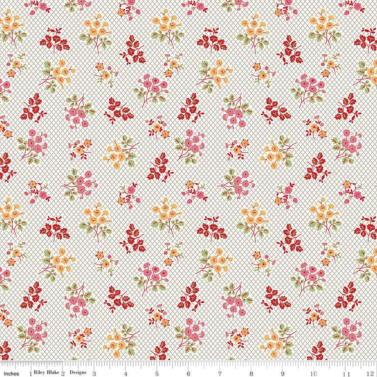 Leah Cloud Vintage Bee by Riley Blake - Sold by the 1/4yd