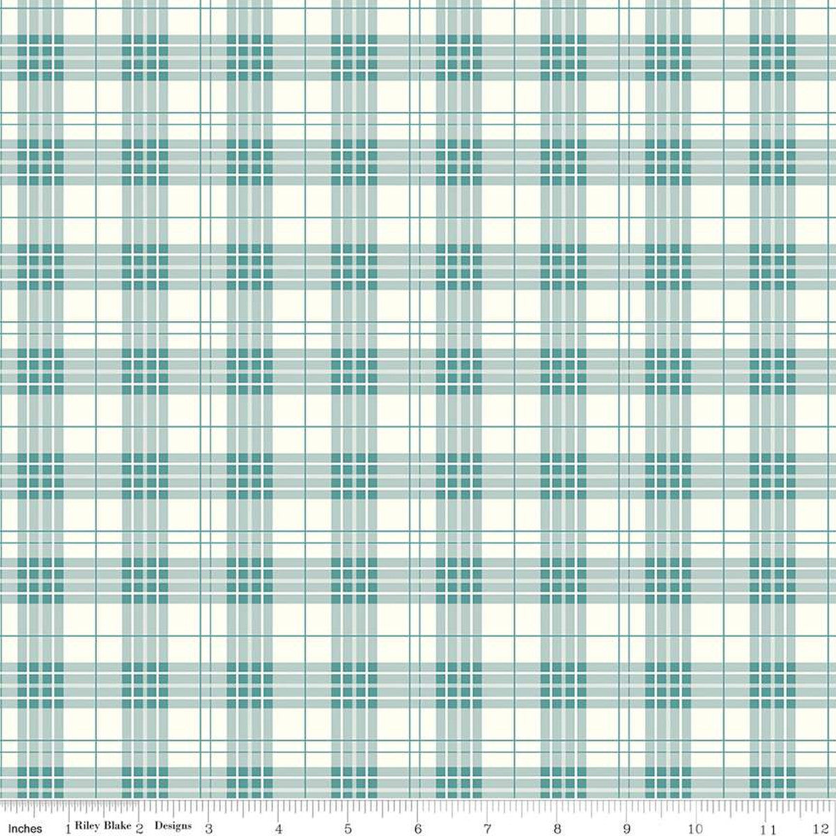 Ally 's Garden Teal by Riley Blake - Sold by the 1/4yd