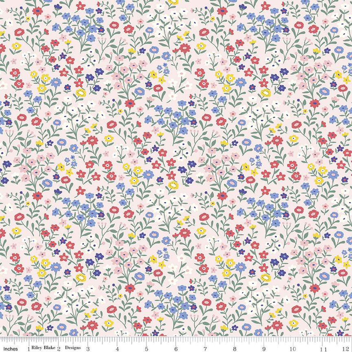Floral Ballerina Designer Flannel by Riley Blake - Sold by the 1/4yd