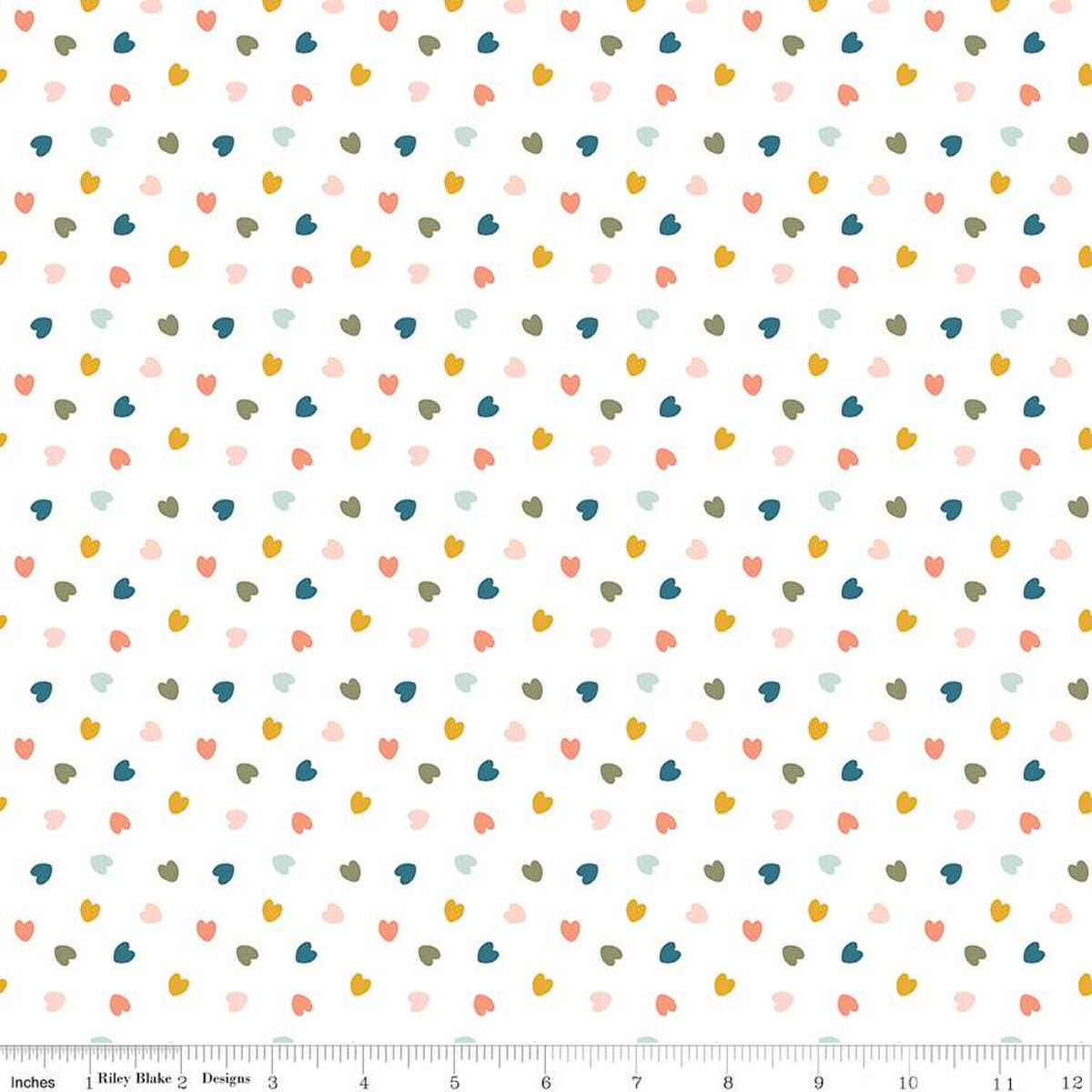 Flannel Make A Pretty Life Hearts White By Riley Blake Designs